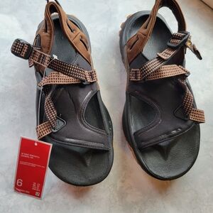 Nike Brown and Black Women's Oneonta Sandals- 6